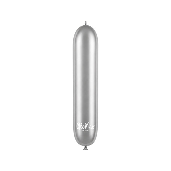 Globo Glomex 260 Chrome Plata - 100 unidades