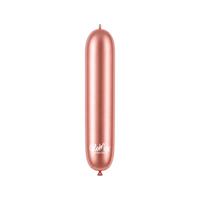 Globo Glomex 260 Chrome Oro chrome  Rosa - 100 unidades