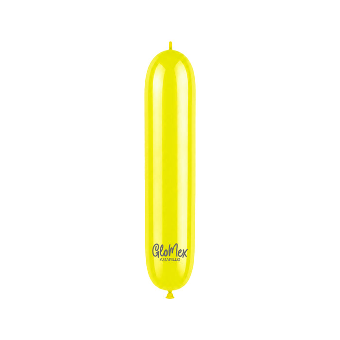 Globo Glomex 260 Estándar Amarillo - 100 unidades