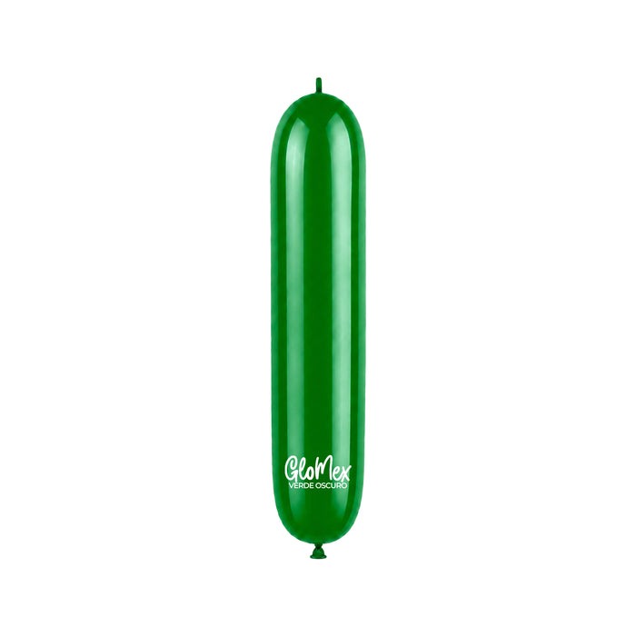 Globo Glomex 260 Estándar Verde Oscuro - 100 unidades