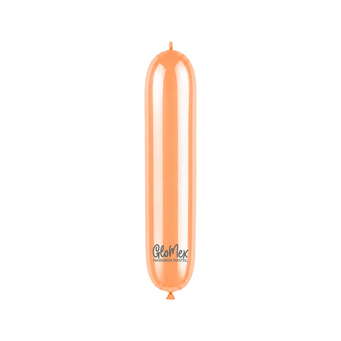 Globo Glomex 260 Pastel Naranja Pastel - 100 unidades