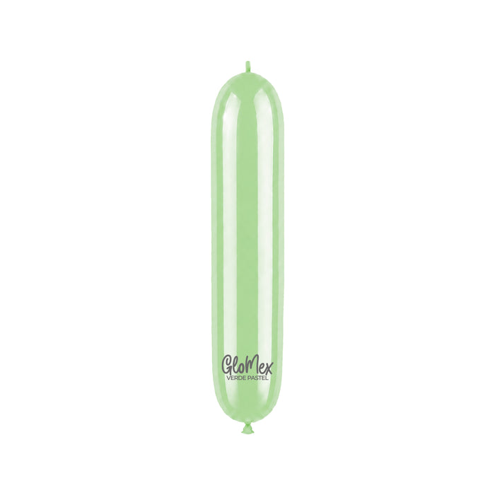 Globo Glomex 260 Pastel Verde Pastel - 100 unidades