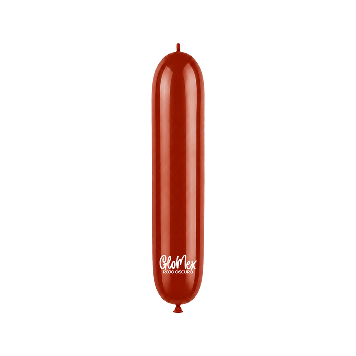 Globo Glomex 260 Retro Rojo Oscuro - 100 unidades