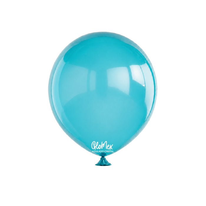 Globo Glomex Trendy Verde Azulado Cristal de 12 Pulgadas - 100 unidades
