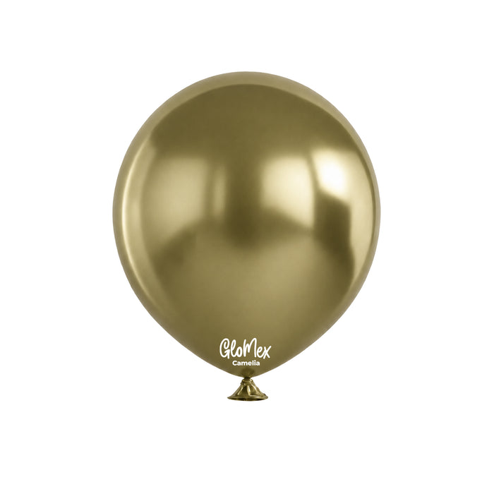 Globo Glomex Chrome Camelia de 12 Pulgadas - 100 unidades