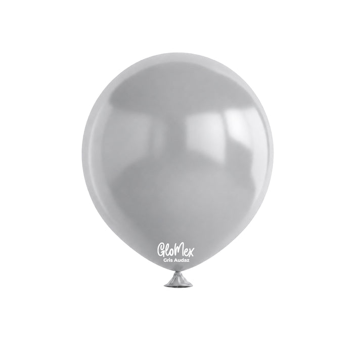 Globo Glomex Retro Gris Audaz de 12 Pulgadas - 100 unidades
