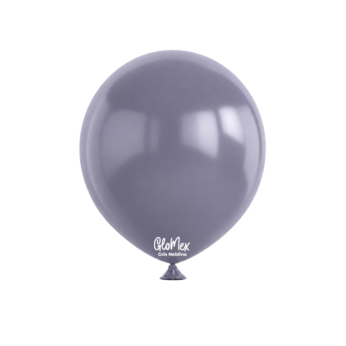 Globo Glomex Retro Gris Neblina de 12 Pulgadas - 100 unidades