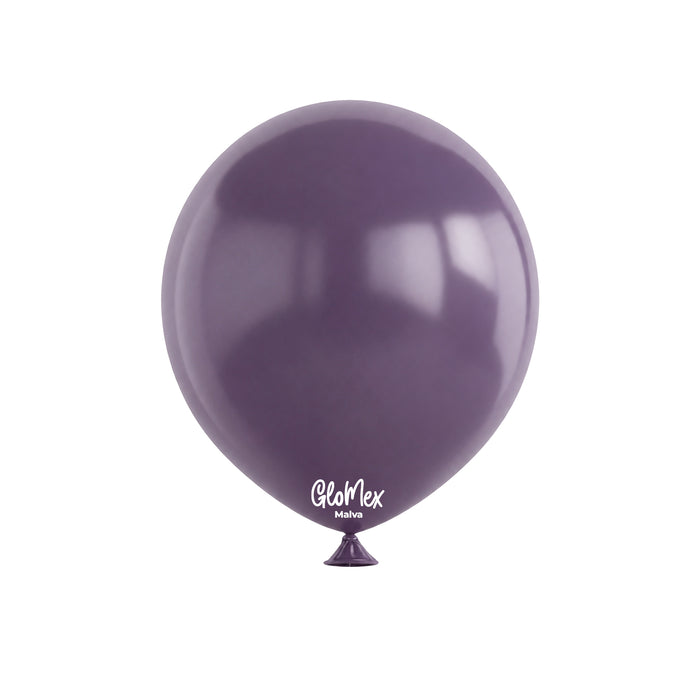 Globo Glomex Retro Rojo Malva de 12 Pulgadas - 100 unidades