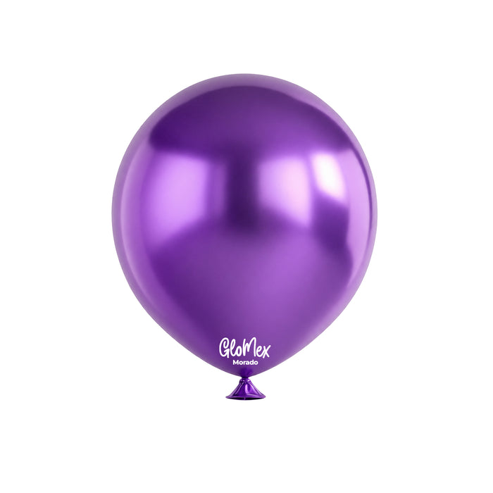 Globo Glomex Chrome Morado Chrome de 12 Pulgadas - 100 unidades