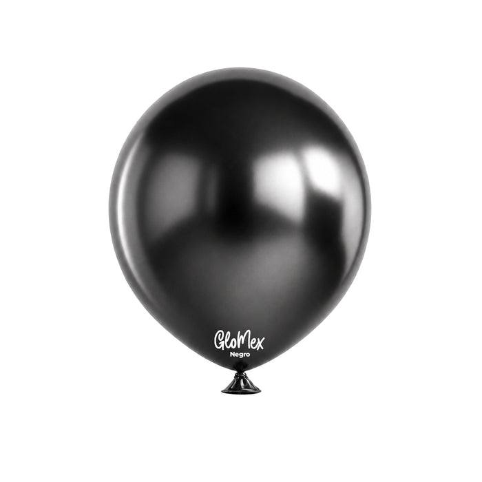 Globo Glomex Chrome Negro Chrome de 12 Pulgadas - 100 unidades