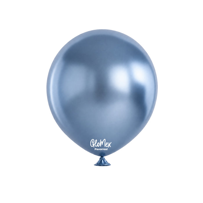 Globo Glomex Chrome Pavoreal de 12 Pulgadas - 100 unidades