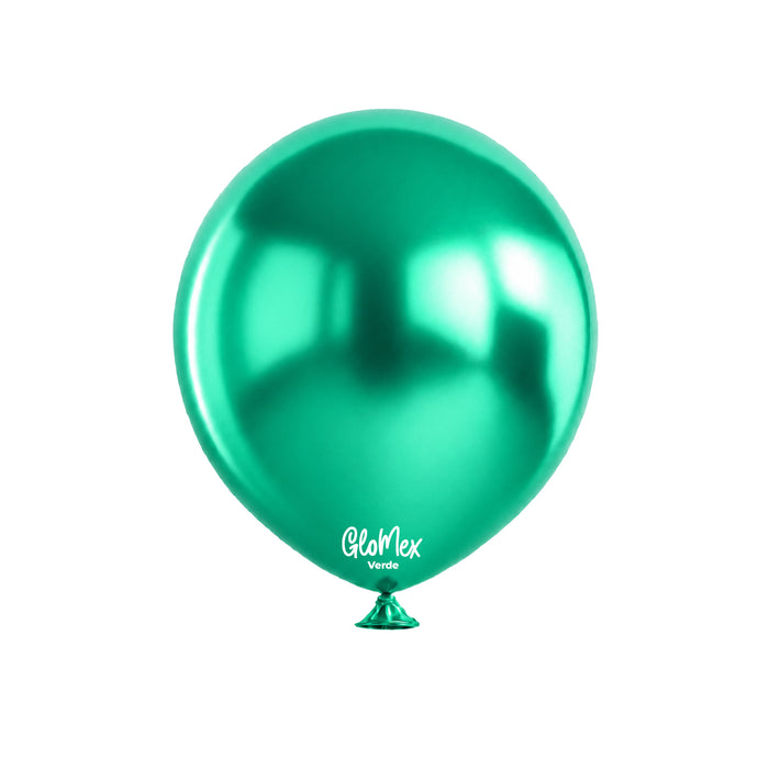 Globo Glomex Chrome Verde chrome Chrome de 12 Pulgadas - 100 unidades