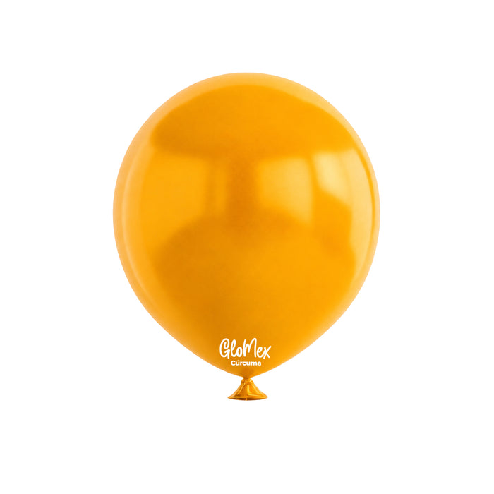Globo Glomex Retro Cúrcuma de 12 Pulgadas - 100 unidades