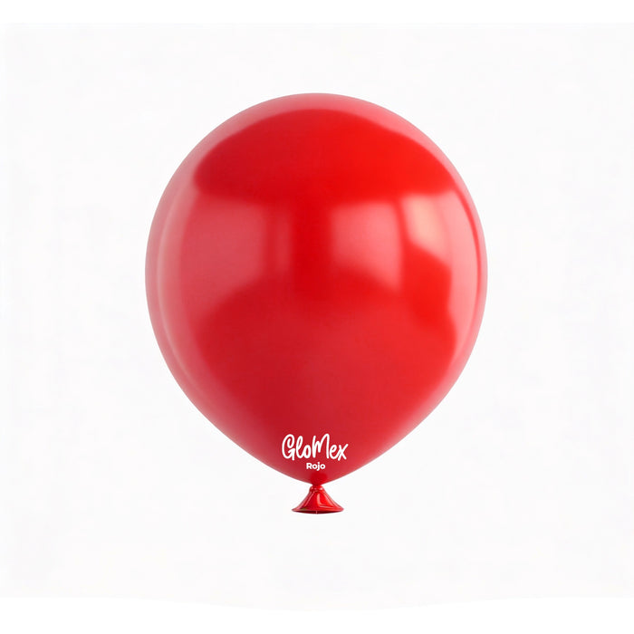 Globo Glomex Estándar Rojo malva de 5 Pulgadas - 100 unidades