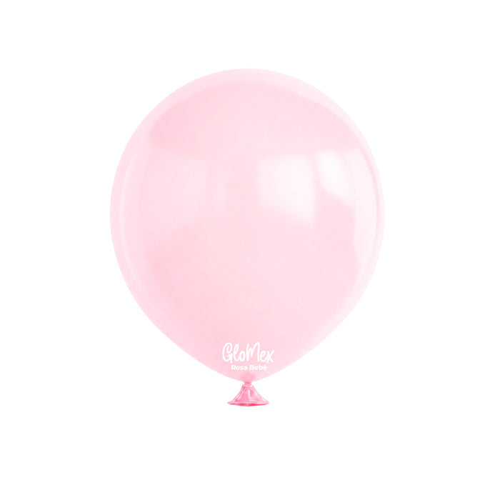 Globo Glomex Estándar Rosa Bebé de 12 Pulgadas - 100 unidades