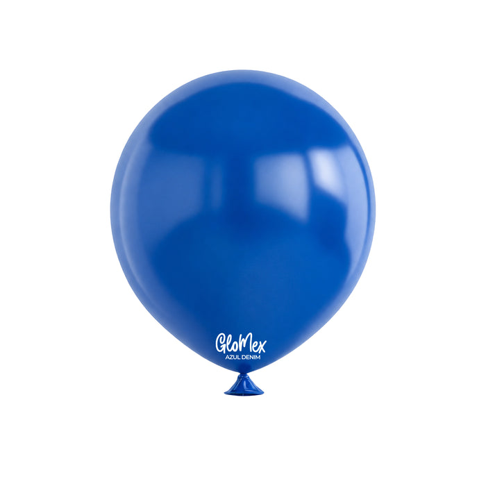 Globo Glomex Hazy Azul Denim de 12 Pulgadas - 100 unidades