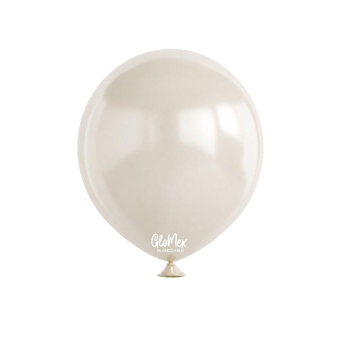 Globo Glomex Hazy Blanco Milk de 12 Pulgadas - 100 unidades