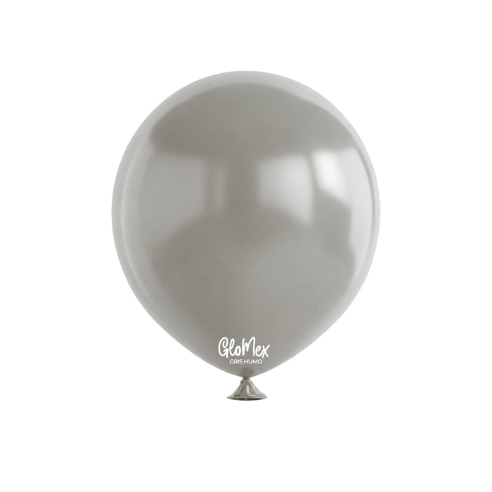 Globo Glomex Hazy Gris Humo de 12 Pulgadas - 100 unidades