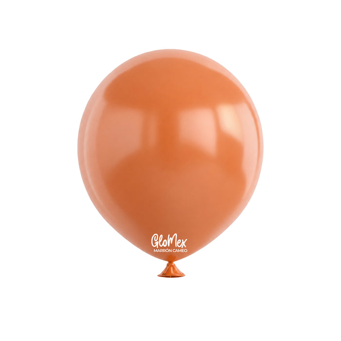 Globo Glomex Hazy Marrón Cameo de 12 Pulgadas - 100 unidades
