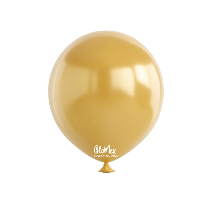Globo Glomex Hazy Marrón Naranja de 12 Pulgadas - 100 unidades