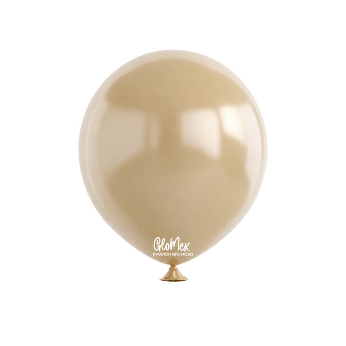 Globo Glomex Hazy Marrón Brumoso de 12 Pulgadas - 100 unidades