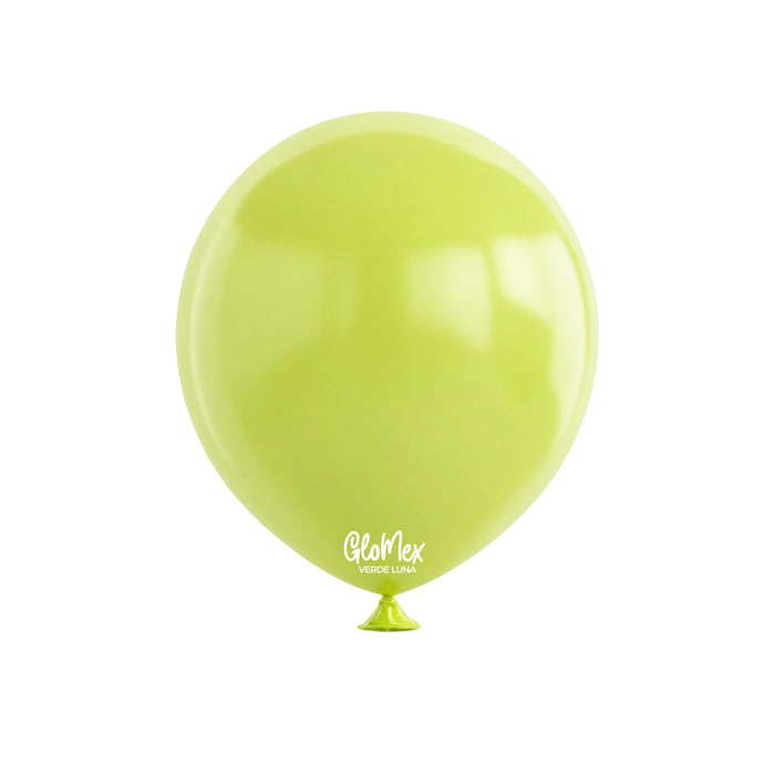 Globo Glomex Hazy Verde Luna de 12 Pulgadas - 100 unidades