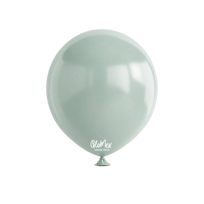 Globo Glomex Hazy Verde Tinta de 12 Pulgadas - 100 unidades