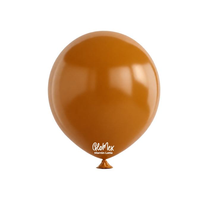 Globo Glomex Retro Marrón Latte de 10 Pulgadas - 100 unidades