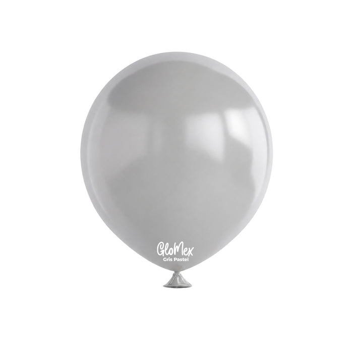Globo Glomex Pastel Gris Pastel de 18 Pulgadas - 25 unidades