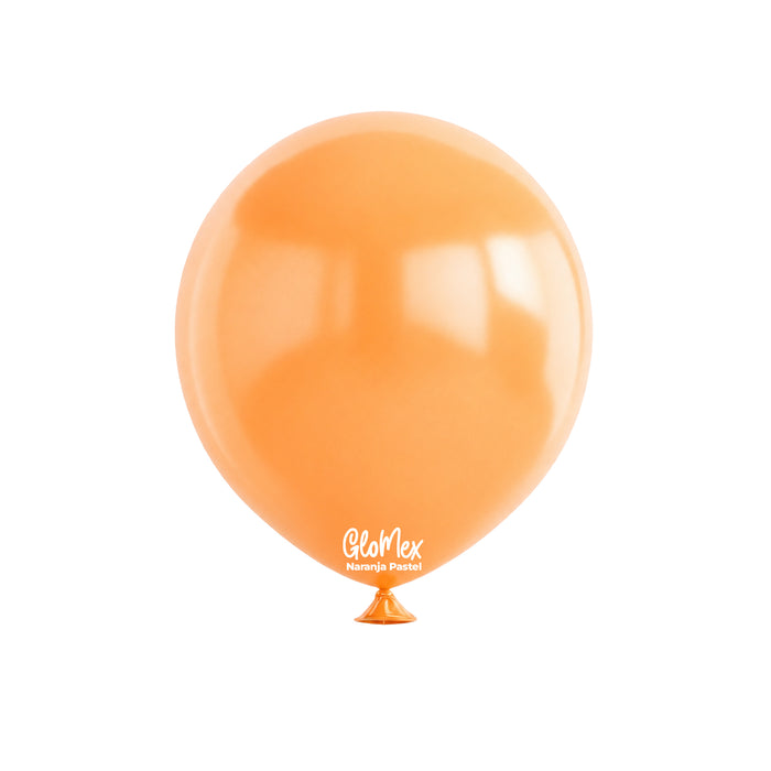 Globo Glomex Pastel Naranja Pastel de 10 Pulgadas - 100 unidades