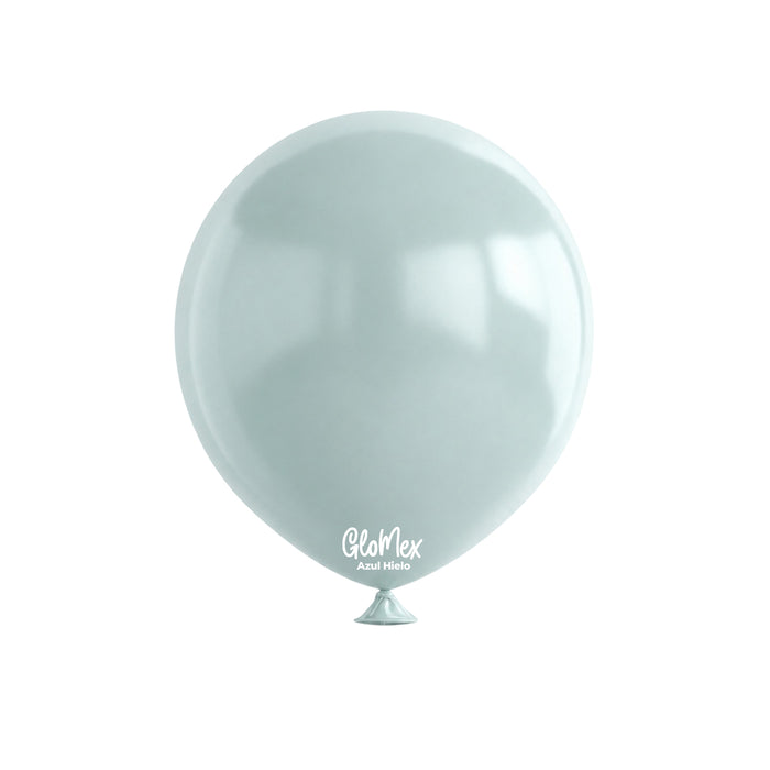 Globo Glomex Retro Azul Hielo de 12 Pulgadas - 100 unidades