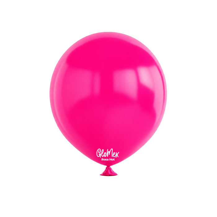 Globo Glomex Retro Rosa Hot de 12 Pulgadas - 100 unidades
