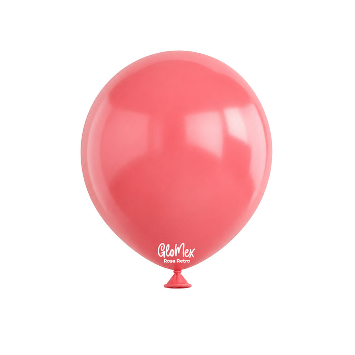 Globo Glomex Retro Rosa Retro de 12 Pulgadas - 100 unidades
