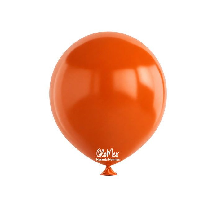 Globo Glomex Retro Naranja Hermes de 10 Pulgadas - 100 unidades