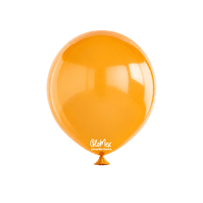 Globo Glomex Trendy Amarillo Gema de 12 Pulgadas - 100 unidades