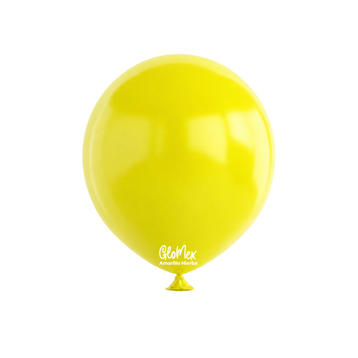 Globo Glomex Trendy Amarillo Hierba de 12 Pulgadas - 100 unidades