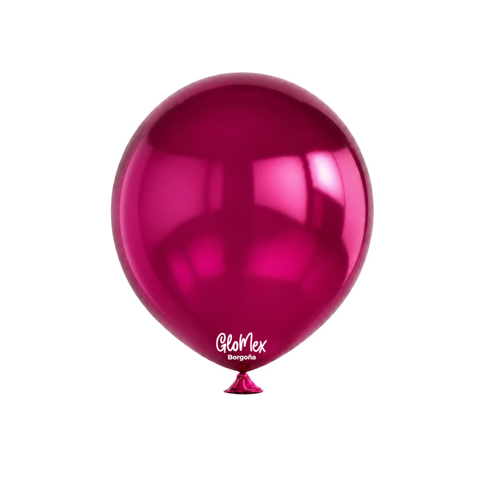Globo Glomex Trendy Borgoña de 12 Pulgadas - 100 unidades