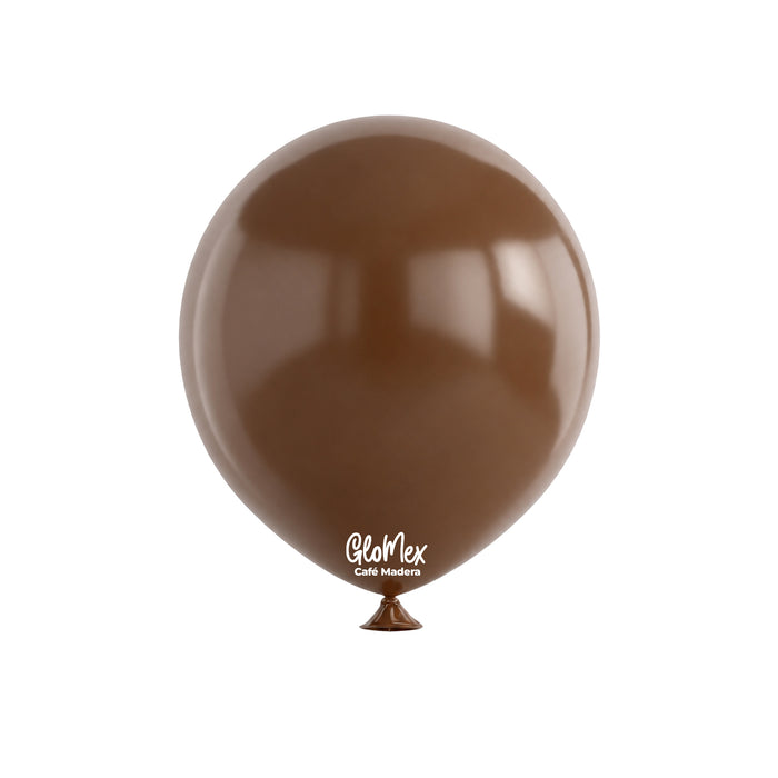 Globo Glomex Trendy Café Madera de 12 Pulgadas - 100 unidades