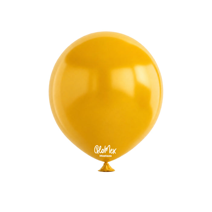 Globo Glomex Trendy Mostaza de 12 Pulgadas - 100 unidades