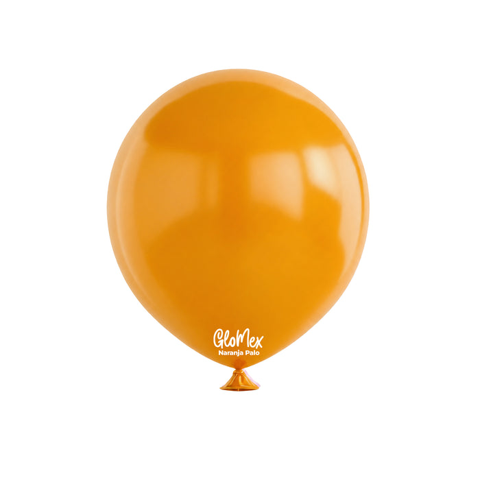 Globo Glomex Trendy Naranja Palo de 12 Pulgadas - 100 unidades
