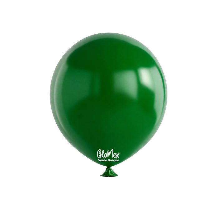 Globo Glomex Trendy Verde Bosque de 12 Pulgadas - 100 unidades