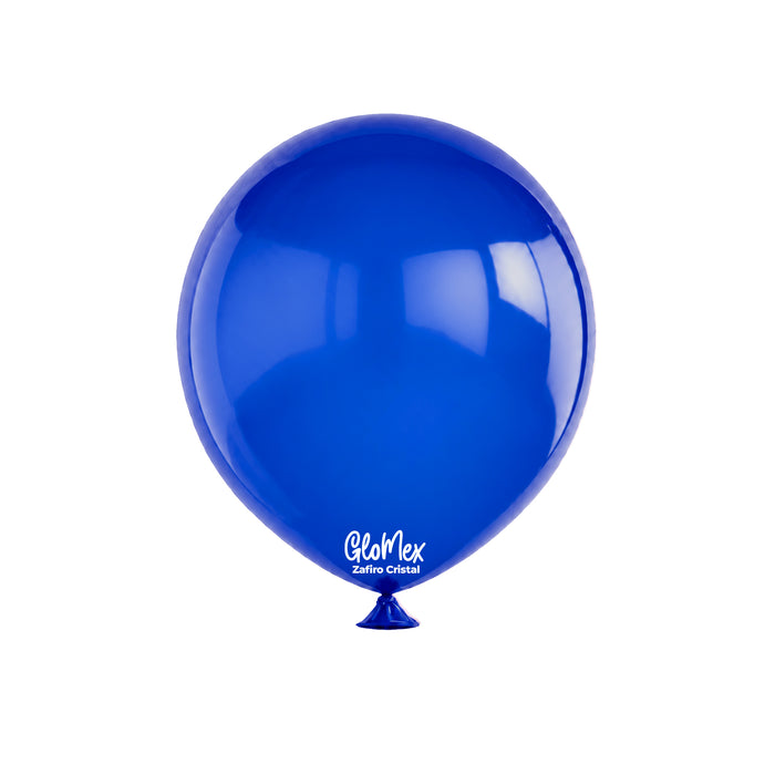 Globo Glomex Trendy Zafiro Cristal de 12 Pulgadas - 100 unidades