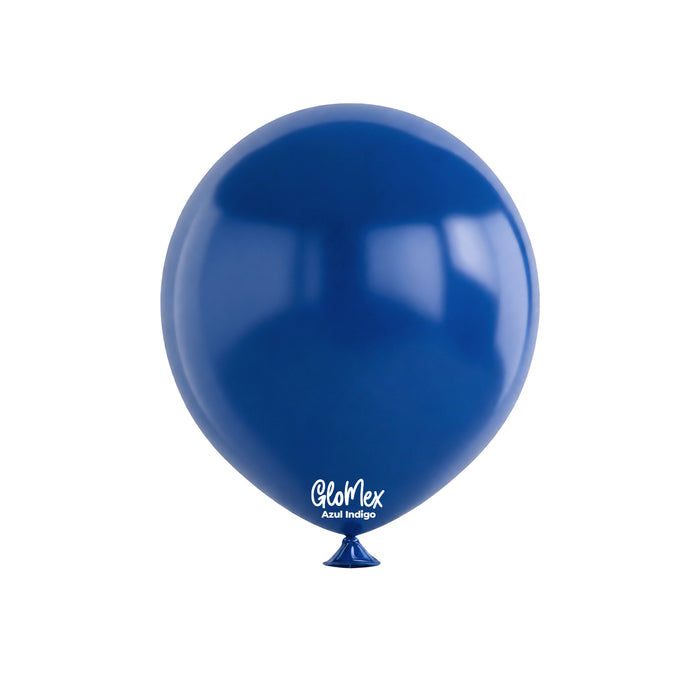 Globo Glomex Retro Azul Índigo de 5 Pulgadas - 100 unidades