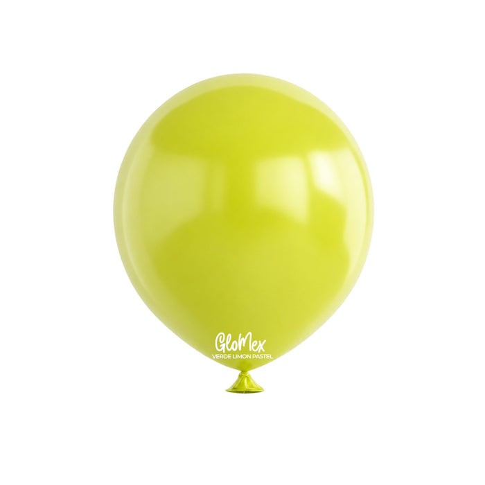 Globo Glomex Pastel Verde Limón Pastel de 18 Pulgadas - 25 unidades